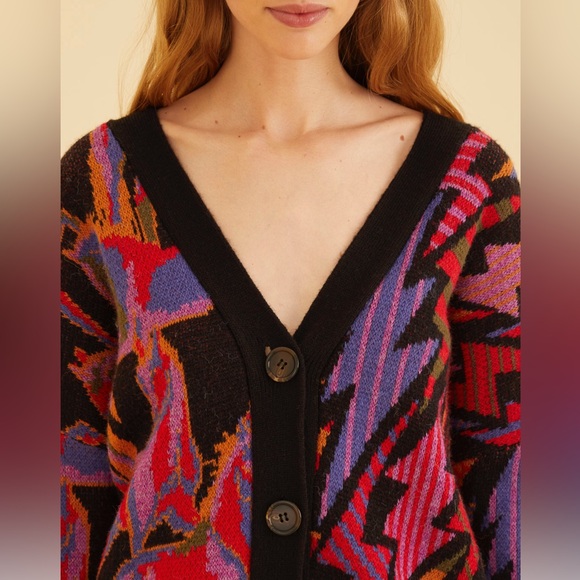 FARM Rio Multicolor Button-Up Cardigan - Picture 3 of 11
